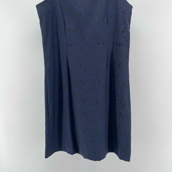 Limited Too Girl’s Y2K Navy Paisley Print Sleeveless Fit & Flare Dress Size 14 - Picture 4 of 14